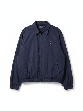 Vintage 90s Polo Ralph Lauren XL Navy Blue Windbreaker Golf Full Zip Casual
